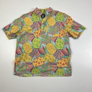 Chubbies Hawaiian Shirt The Nutter Mens M Colorful Pineapples Short Sleeve